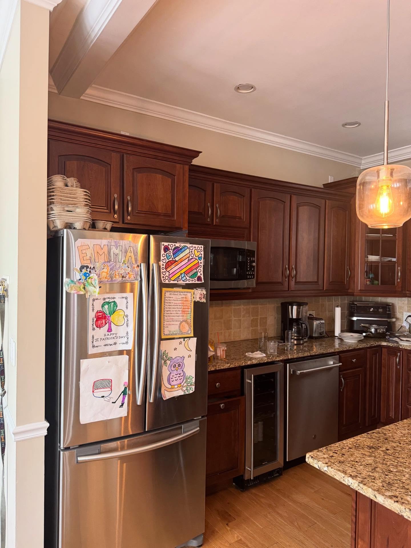 Before: Kitchen remodel, wall removed to open the layout, Boston