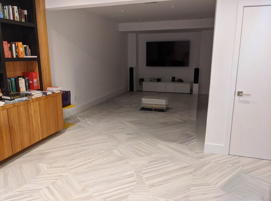 Unfinished basement to entertainment space in Somerville